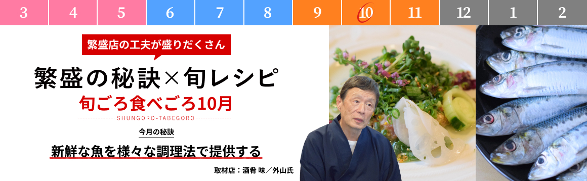 10月「新鮮な魚を様々な調理法で提供する 」【販促カレンダー】